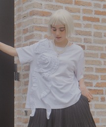 ローズフリルTシャツ