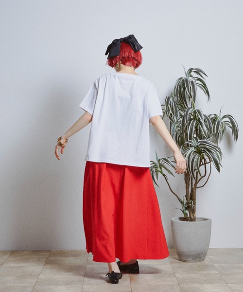 manana suerte(マニャーナスエルテ)の「ローズフリルTシャツ(Tシャツ/カットソー・レディース・ホワイト/ブラック・FREE)」の14枚目の写真