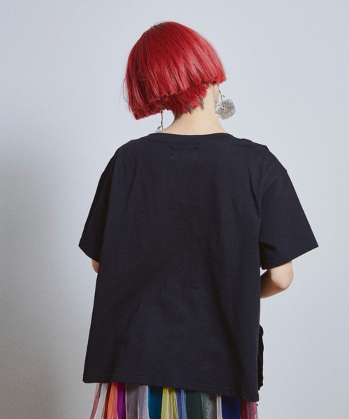 manana suerte(マニャーナスエルテ)の「ローズフリルTシャツ(Tシャツ/カットソー・レディース・ホワイト/ブラック・FREE)」の19枚目の写真