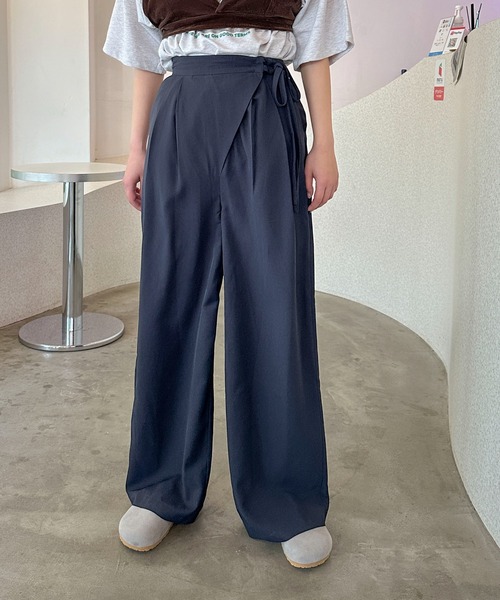 PILIT（ピリット）の「サイドリボン ラップワイドパンツ（その他パンツ・レディース・ブルー/ブラック/ネイビー・SMALL/MEDIUM）」の16枚目の写真