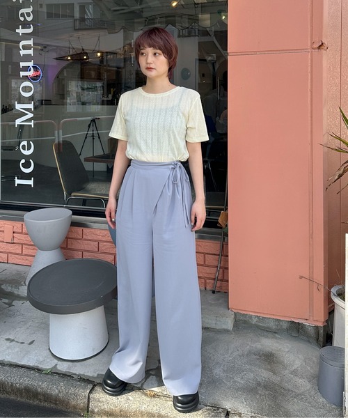 PILIT（ピリット）の「サイドリボン ラップワイドパンツ（その他パンツ・レディース・ブルー/ブラック/ネイビー・SMALL/MEDIUM）」の20枚目の写真