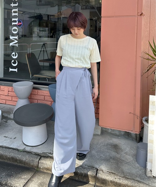 PILIT（ピリット）の「サイドリボン ラップワイドパンツ（その他パンツ・レディース・ブルー/ブラック/ネイビー・SMALL/MEDIUM）」の18枚目の写真