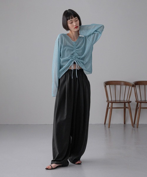 LOWRYS FARM（ローリーズファーム）の「イージーワイドコクーンパンツ 327286（その他パンツ・レディース・ベージュ/ホワイト/グレー/ブルー/ブラック/パープル/グリーン/ネイビー/グレー系その他/ブラウン系その他/ブラウン系その他2・MEDIUM/LARGE/SMALL）」の22枚目の写真