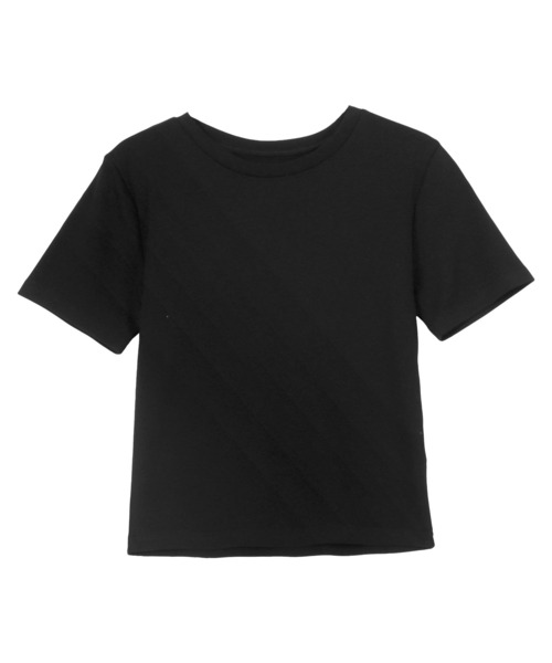 Petitle（プチレ）の「[ 低身長向けサイズ ] 選べる3サイズ ベーシック半袖Tシャツ（Tシャツ/カットソー・レディース・ブラック/ホワイト系その他/チャコール/オフホワイト/アイボリー系・PL/PM/PS）」の11枚目の写真