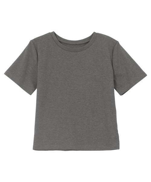 Petitle（プチレ）の「[ 低身長向けサイズ ] 選べる3サイズ ベーシック半袖Tシャツ（Tシャツ/カットソー・レディース・ブラック/ホワイト系その他/チャコール/オフホワイト/アイボリー系・PL/PM/PS）」の12枚目の写真