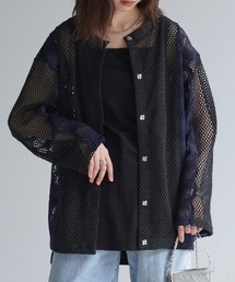 メッシュニットカーディガン