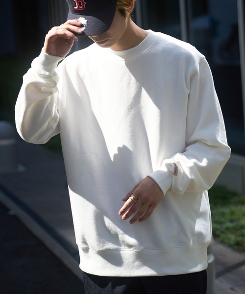 Goodwear(グッドウェア)の「【Goodwear】U.S.A COTTON クルーネックトレーナー 2W7-0520(スウェット・メンズ・オフホワイト/グレー/カーキ/ブラック・L/M/XL)」の19枚目の写真