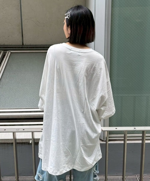 Candy Stripper(キャンディストリッパー)の「SPACE CRUISE BIG BIG Tシャツ(Tシャツ/カットソー・レディース・ブラック/オフホワイト/ライトグリーン/ブルー・FREE)」の11枚目の写真