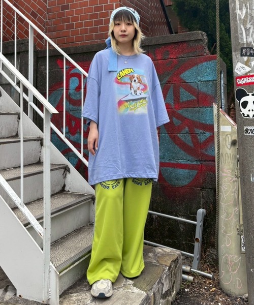 Candy Stripper(キャンディストリッパー)の「SPACE CRUISE BIG BIG Tシャツ(Tシャツ/カットソー・レディース・ブラック/オフホワイト/ライトグリーン/ブルー・FREE)」の18枚目の写真