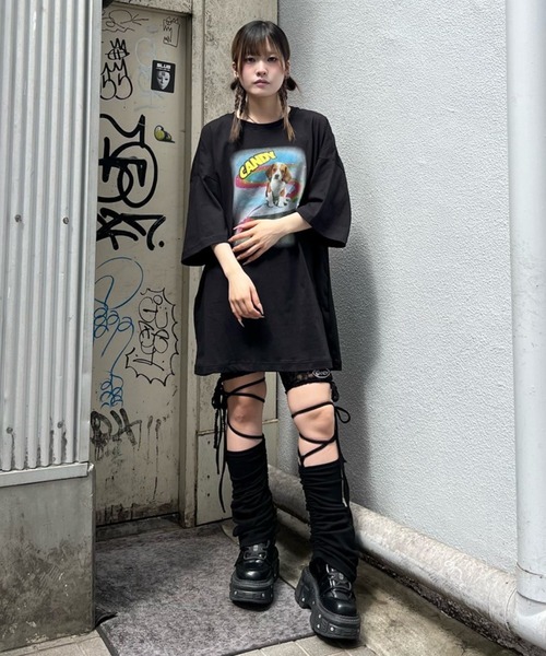 Candy Stripper(キャンディストリッパー)の「SPACE CRUISE BIG BIG Tシャツ(Tシャツ/カットソー・レディース・ブラック/オフホワイト/ライトグリーン/ブルー・FREE)」の22枚目の写真