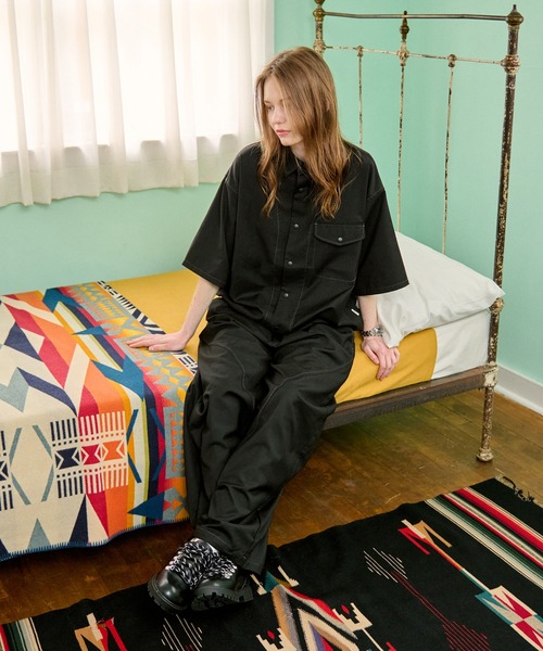 WETTEMPT(ウィテンプト)の「CURVE STITCH EASY WIDE SLACKS /カーブステッチイージーワイドスラックス(スラックス・メンズ・ブラック/ダークグレー/ネイビー・SMALL/MEDIUM/LARGE)」の16枚目の写真