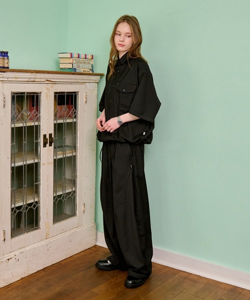 WETTEMPT(ウィテンプト)の「CURVE STITCH EASY WIDE SLACKS /カーブステッチイージーワイドスラックス(スラックス・メンズ・ブラック/ダークグレー/ネイビー・SMALL/MEDIUM/LARGE)」の13枚目の写真
