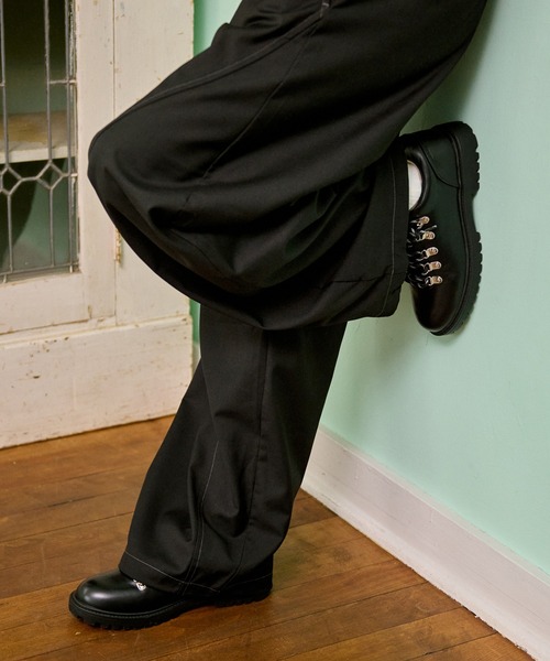 WETTEMPT(ウィテンプト)の「CURVE STITCH EASY WIDE SLACKS /カーブステッチイージーワイドスラックス(スラックス・メンズ・ブラック/ダークグレー/ネイビー・SMALL/MEDIUM/LARGE)」の10枚目の写真