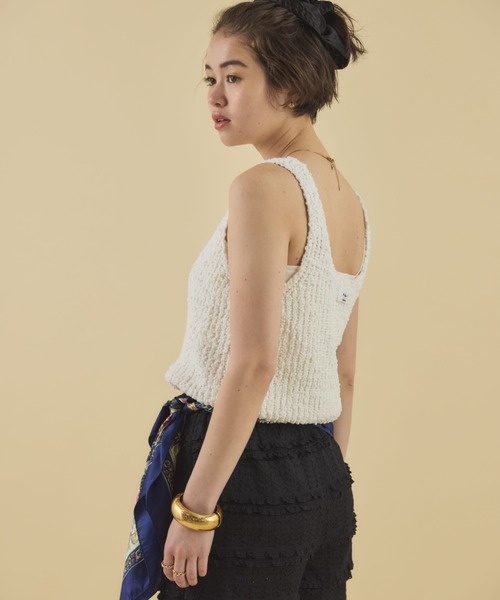 MIRROR STOKE（ミラーストーク）の「【ZOZO限定】KNIT BUSTIER/ニットビスチェ（ニット/セーター・レディース・ベージュ/グレイッシュベージュ/オフホワイト・MEDIUM）」の7枚目の写真