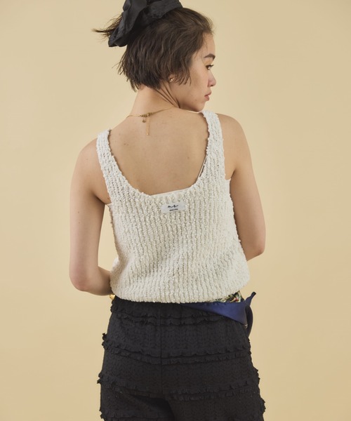 MIRROR STOKE（ミラーストーク）の「【ZOZO限定】KNIT BUSTIER/ニットビスチェ（ニット/セーター・レディース・ベージュ/グレイッシュベージュ/オフホワイト・MEDIUM）」の8枚目の写真