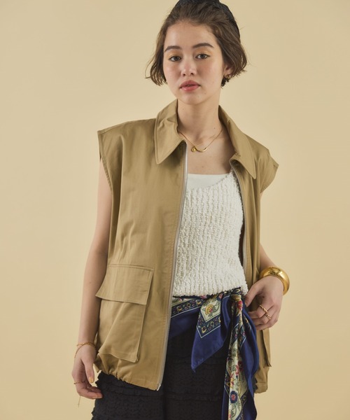 MIRROR STOKE（ミラーストーク）の「【ZOZO限定】KNIT BUSTIER/ニットビスチェ（ニット/セーター・レディース・ベージュ/グレイッシュベージュ/オフホワイト・MEDIUM）」の9枚目の写真