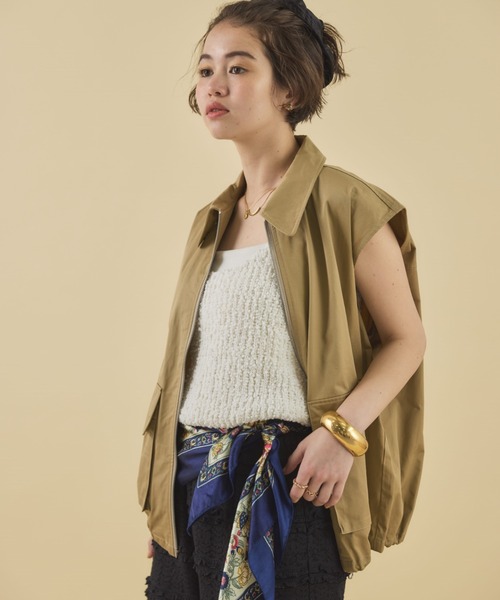 MIRROR STOKE（ミラーストーク）の「【ZOZO限定】KNIT BUSTIER/ニットビスチェ（ニット/セーター・レディース・ベージュ/グレイッシュベージュ/オフホワイト・MEDIUM）」の10枚目の写真