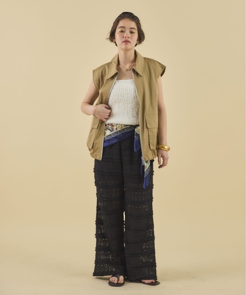 MIRROR STOKE（ミラーストーク）の「【ZOZO限定】KNIT BUSTIER/ニットビスチェ（ニット/セーター・レディース・ベージュ/グレイッシュベージュ/オフホワイト・MEDIUM）」の12枚目の写真