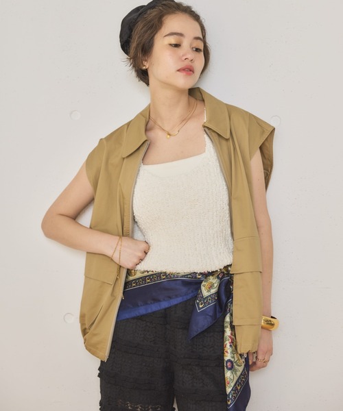 MIRROR STOKE（ミラーストーク）の「【ZOZO限定】KNIT BUSTIER/ニットビスチェ（ニット/セーター・レディース・ベージュ/グレイッシュベージュ/オフホワイト・MEDIUM）」の16枚目の写真