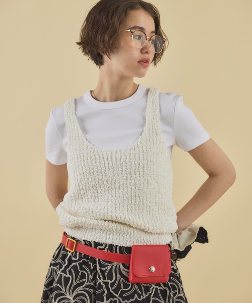 MIRROR STOKE（ミラーストーク）の「【ZOZO限定】KNIT BUSTIER/ニットビスチェ（ニット/セーター・レディース・ベージュ/グレイッシュベージュ/オフホワイト・MEDIUM）」の22枚目の写真
