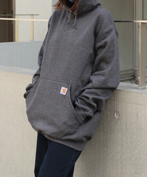Carhartt(カーハート)の「★carhartt★カーハート プルオーバーパーカー ブランドロゴ ビッグシルエットパーカー K121(パーカー・メンズ・ブラック/グレー・L/M/S)」の16枚目の写真