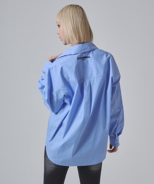 ENVYM（アンビー）の「オーバーシルエットシャツ（シャツ/ブラウス・レディース・ホワイト/ブルー/ピンク・FREE）」の12枚目の写真