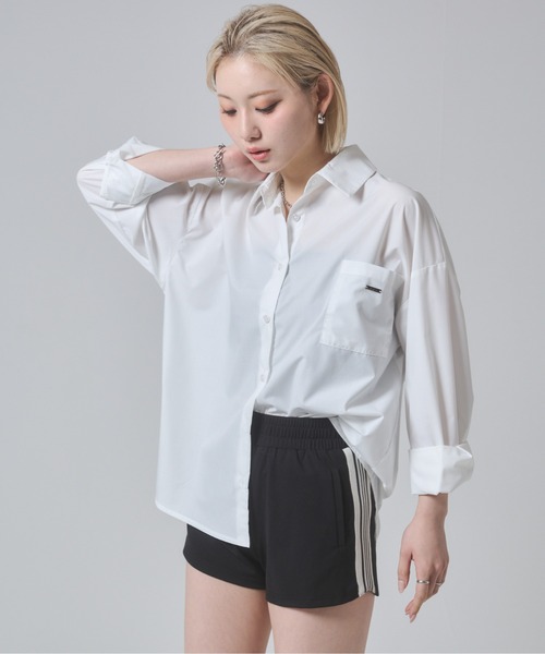 ENVYM（アンビー）の「オーバーシルエットシャツ（シャツ/ブラウス・レディース・ホワイト/ブルー/ピンク・FREE）」の16枚目の写真