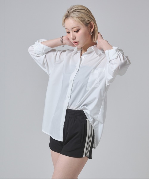 ENVYM（アンビー）の「オーバーシルエットシャツ（シャツ/ブラウス・レディース・ホワイト/ブルー/ピンク・FREE）」の18枚目の写真