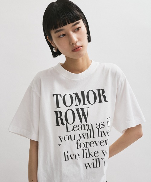 HEAR MY NAME（ヒアマイネーム）の「【HEAR MY NAME（ヒア マイネーム）】SS TEE（Tシャツ/カットソー・レディース・ホワイト/ネイビー・FREE）」の7枚目の写真