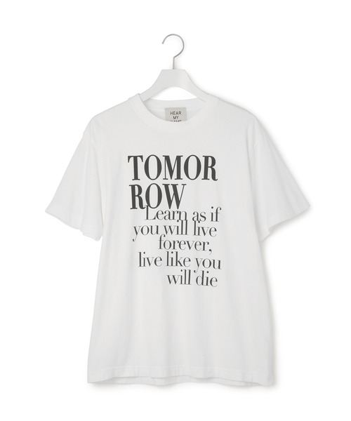 HEAR MY NAME（ヒアマイネーム）の「【HEAR MY NAME（ヒア マイネーム）】SS TEE（Tシャツ/カットソー・レディース・ホワイト/ネイビー・FREE）」の10枚目の写真