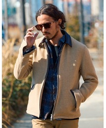 classical tweed zip blouson