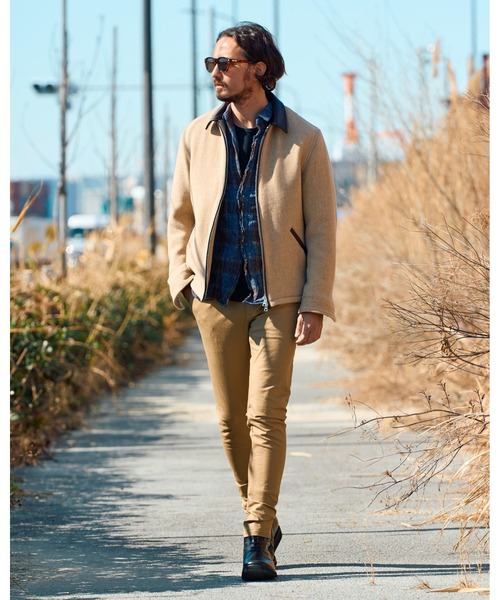 wjk(ダヴルジェイケイ)の「classical tweed zip blouson(ブルゾン・メンズ・ネイビー/ベージュ/ブラック・SMALL/MEDIUM/LARGE/X-LARGE)」の13枚目の写真