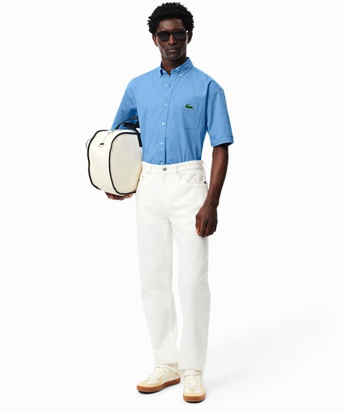 LACOSTE(ラコステ)の「ウォッシュドオックスフォード半袖ボタンダウンシャツ(シャツ/ブラウス・メンズ・ブルー/イエロー/ホワイト・38/40/41/39)」の15枚目の写真