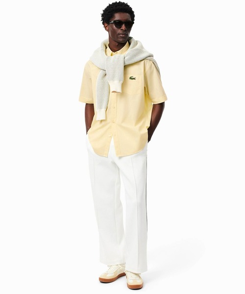 LACOSTE(ラコステ)の「ウォッシュドオックスフォード半袖ボタンダウンシャツ(シャツ/ブラウス・メンズ・ブルー/イエロー/ホワイト・38/40/41/39)」の4枚目の写真