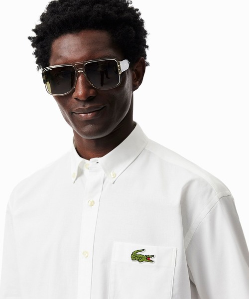 LACOSTE(ラコステ)の「ウォッシュドオックスフォード半袖ボタンダウンシャツ(シャツ/ブラウス・メンズ・ブルー/イエロー/ホワイト・38/40/41/39)」の16枚目の写真