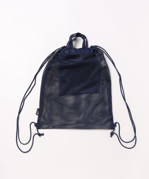 San-ai Resort 三愛水着楽園（サンアイリゾート　サンアイミズギラクエン）の「【NIKE】ナイキ SS25 メッシュドローストリングプールバッグ（スイムグッズ・レディース・サックスブルー/ネイビー/ベージュ/オレンジ・ONE SIZE）」の9枚目の写真