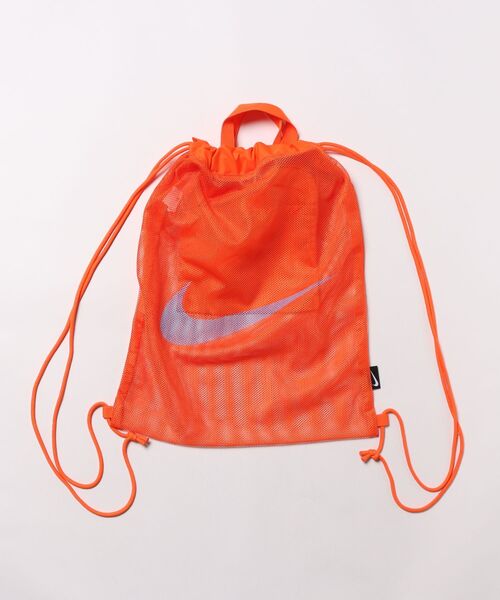San-ai Resort 三愛水着楽園（サンアイリゾート　サンアイミズギラクエン）の「【NIKE】ナイキ SS25 メッシュドローストリングプールバッグ（スイムグッズ・レディース・サックスブルー/ネイビー/ベージュ/オレンジ・ONE SIZE）」の4枚目の写真
