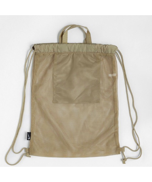 San-ai Resort 三愛水着楽園（サンアイリゾート　サンアイミズギラクエン）の「【NIKE】ナイキ SS25 メッシュドローストリングプールバッグ（スイムグッズ・レディース・サックスブルー/ネイビー/ベージュ/オレンジ・ONE SIZE）」の5枚目の写真