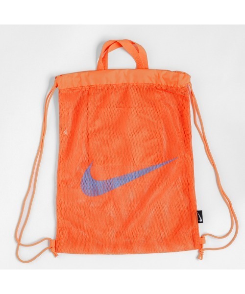 San-ai Resort 三愛水着楽園（サンアイリゾート　サンアイミズギラクエン）の「【NIKE】ナイキ SS25 メッシュドローストリングプールバッグ（スイムグッズ・レディース・サックスブルー/ネイビー/ベージュ/オレンジ・ONE SIZE）」の11枚目の写真