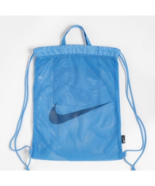 San-ai Resort 三愛水着楽園（サンアイリゾート　サンアイミズギラクエン）の「【NIKE】ナイキ SS25 メッシュドローストリングプールバッグ（スイムグッズ・レディース・サックスブルー/ネイビー/ベージュ/オレンジ・ONE SIZE）」の13枚目の写真
