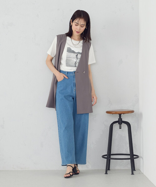 COMME CA ISM(コムサイズム)の「フォトプリントTシャツ(Tシャツ/カットソー・レディース・グレー/グレー系その他/ホワイト系その他/ホワイト・LARGE/MEDIUM/SMALL)」の10枚目の写真