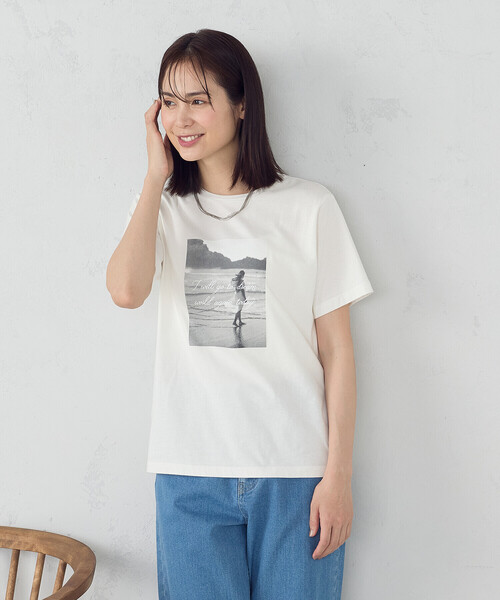 COMME CA ISM(コムサイズム)の「フォトプリントTシャツ(Tシャツ/カットソー・レディース・グレー/グレー系その他/ホワイト系その他/ホワイト・LARGE/MEDIUM/SMALL)」の18枚目の写真