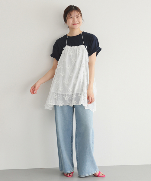 SLOBE IENA - crinkle crinkle crinkle 3D シャツ セール】crinkle crinkle crinkle SLOBE別注 embroidery