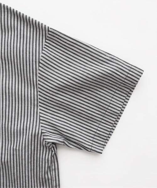 Tandey 休日と詩 『ピーナッツシャツ』ブラックストライプ 20%OFF】休日と詩 ピーナッツロングシャツ | 休日と詩 | TANDEY
