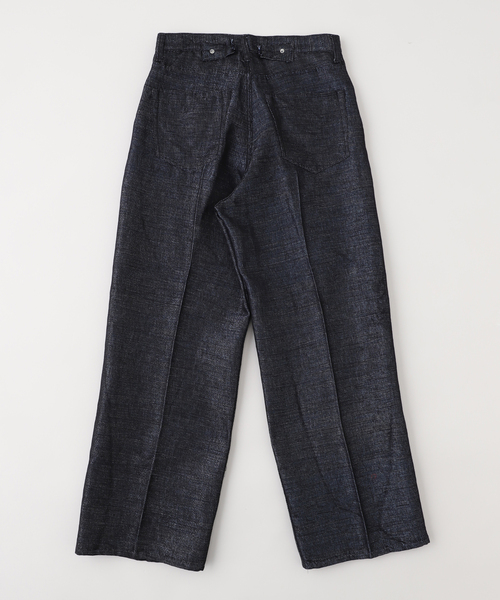 DAIRIKU(ダイリク)の「DAIRIKU / ダイリク Wide Linen Denim Pants L-DNM3(デニムパンツ・メンズ・ブルー・27/29/31)」の2枚目の写真