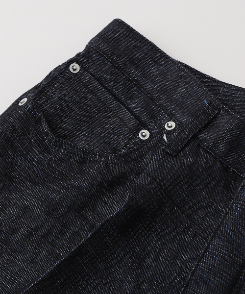 DAIRIKU(ダイリク)の「DAIRIKU / ダイリク Wide Linen Denim Pants L-DNM3(デニムパンツ・メンズ・ブルー・27/29/31)」の3枚目の写真