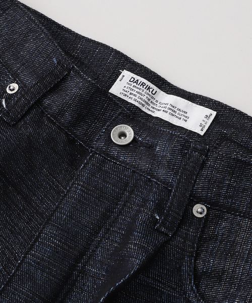 DAIRIKU(ダイリク)の「DAIRIKU / ダイリク Wide Linen Denim Pants L-DNM3(デニムパンツ・メンズ・ブルー・27/29/31)」の4枚目の写真