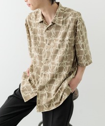 セットアップ　ITEMS URBAN RESEARCH ベージュ半袖シャツ　L セットアップ ITEMS URBAN RESEARCH ベージュ半袖シャツ L