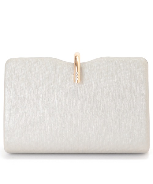 Lace Ladies(レースレディース)の「ビジュー付き 2WAY スクエア パーティー バッグ(クラッチバッグ・レディース・ブラック/アイボリー/シルバー・FREE)」の3枚目の写真