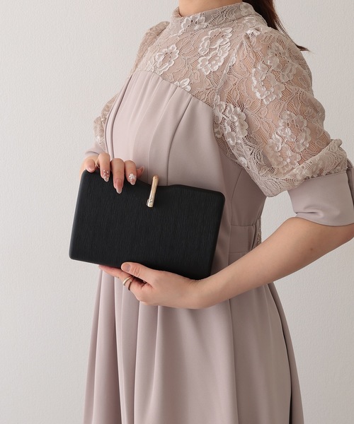 Lace Ladies(レースレディース)の「ビジュー付き 2WAY スクエア パーティー バッグ(クラッチバッグ・レディース・ブラック/アイボリー/シルバー・FREE)」の10枚目の写真
